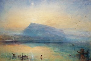 The Blue Rigi: بحيرة لوسيرن - شروق الشمس ، 1842